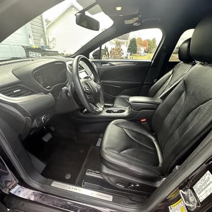 Clean front seat interior